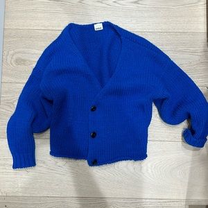 NWOT Babaa No 57 Winterskies Wool Chunky Knit Cardigan